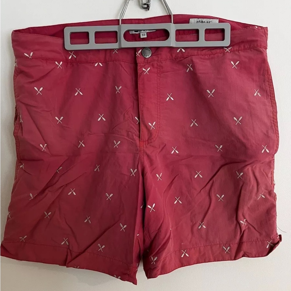 Boto Red Patterned Shorts